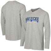 Dallas Mavericks Concepts Sport Hawthorn Thermal Knit Long Sleeve Henley T-Shirt Gray - NBA