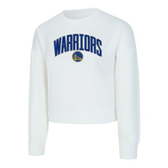 Golden State Warriors Concepts Sport Women's Laney Chenille Cropped Long Sleeve T-Shirt White - NBA