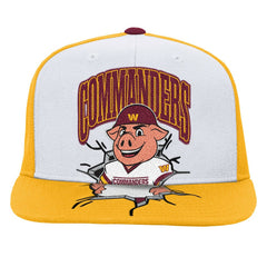 Washington Commanders Youth Team Mascot Snapback Hat White | Mitchell & Ness