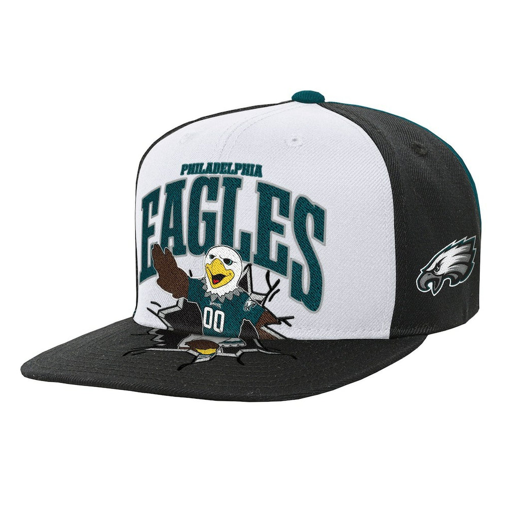Philadelphia Eagles Youth Team Mascot Snapback Hat White | Mitchell & Ness