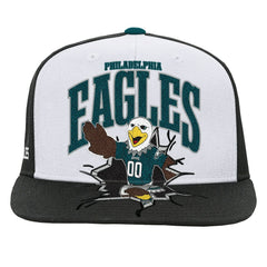 Philadelphia Eagles Youth Team Mascot Snapback Hat White | Mitchell & Ness