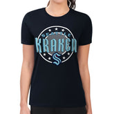 Seattle Kraken G-III 4Her by Carl Banks Women's Super-Slim Lightweight Pinstripe Circle Graphic T-Shirt - Navy - NHL