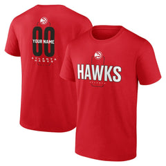 Atlanta Hawks Center Court Name & Number Custom T-Shirt Red - NBA