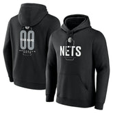Brooklyn Nets Center Court Name & Number Custom Hoodie Black - NBA