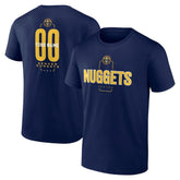 Denver Nuggets Center Court Name & Number Custom T-Shirt Navy - NBA