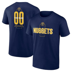 Denver Nuggets Center Court Name & Number Custom T-Shirt Navy - NBA