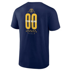 Denver Nuggets Center Court Name & Number Custom T-Shirt Navy - NBA