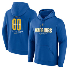 Golden State Warriors Center Court Name & Number Custom Hoodie Royal - NBA