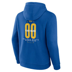 Golden State Warriors Center Court Name & Number Custom Hoodie Royal - NBA
