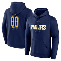 Indiana Pacers Center Court Name & Number Custom Hoodie Navy - NBA