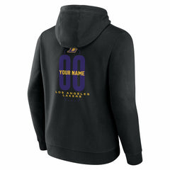 Los Angeles Lakers Center Court Name & Number Custom Hoodie Black - NBA