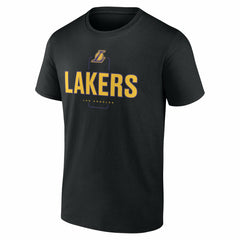 Los Angeles Lakers Center Court Name & Number Custom T-Shirt Black - NBA