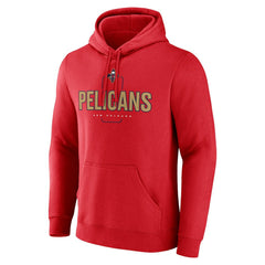 New Orleans Pelicans Center Court Name & Number Custom Hoodie Red - NBA