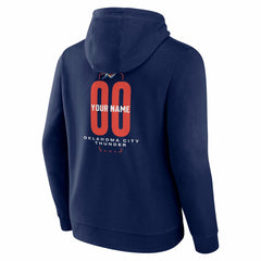 Oklahoma City Thunder Center Court Name & Number Custom Hoodie Navy - NBA