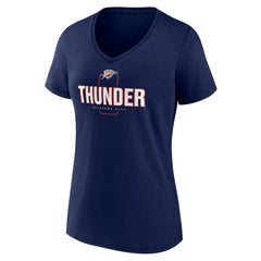 Oklahoma City Thunder Women's Center Court Name & Number Custom V-Neck T-Shirt Navy - NBA