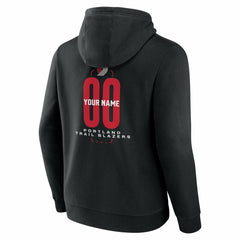 Portland Trail Blazers Center Court Name & Number Custom Hoodie Black - NBA