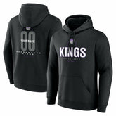 Sacramento Kings Center Court Name & Number Custom Hoodie Black - NBA