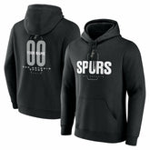 San Antonio Spurs Center Court Name & Number Custom Hoodie Black - NBA