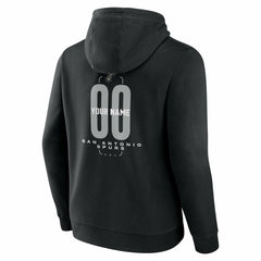 San Antonio Spurs Center Court Name & Number Custom Hoodie Black - NBA
