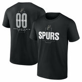 San Antonio Spurs Center Court Name & Number Custom T-Shirt Black - NBA