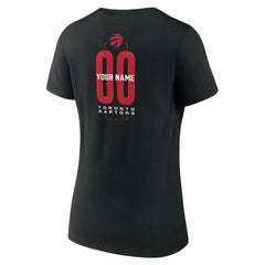 Toronto Raptors Women's Center Court Name & Number Custom V-Neck T-Shirt Black - NBA
