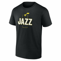 Utah Jazz Center Court Name & Number Custom T-Shirt Black - NBA