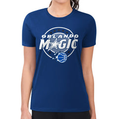 Orlando Magic G-III 4Her by Carl Banks Women's Super-Slim Lightweight Pinstripe Circle Graphic T-Shirt Blue - NBA