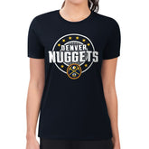Denver Nuggets G-III 4Her by Carl Banks Women's Super-Slim Lightweight Pinstripe Circle Graphic T-Shirt Navy - NBA