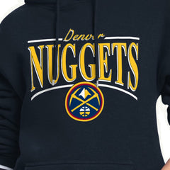 Denver Nuggets Starter Women's Arch Stripe Fleece Hoodie Navy - NBA