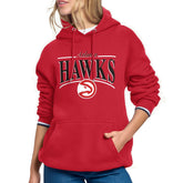 Atlanta Hawks Starter Women's Arch Stripe Fleece Hoodie Red - NBA