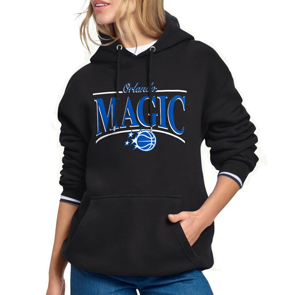 Orlando Magic Starter Women's Arch Stripe Fleece Hoodie Black - NBA