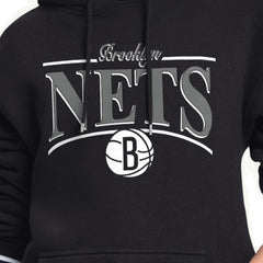 Brooklyn Nets Starter Women's Arch Stripe Fleece Hoodie Black - NBA