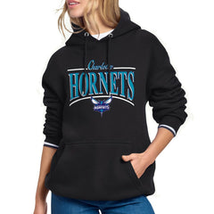 Charlotte Hornets Starter Women's Arch Stripe Fleece Hoodie Black - NBA
