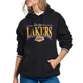 Los Angeles Lakers Starter Women's Arch Stripe Fleece Hoodie Black - NBA