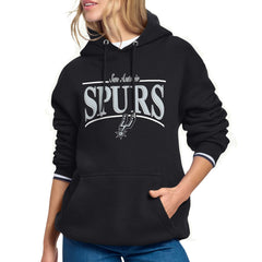 San Antonio Spurs Starter Women's Arch Stripe Fleece Hoodie Black - NBA