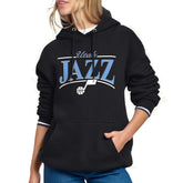 Utah Jazz Starter Women's Arch Stripe Fleece Hoodie Black - NBA