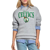 Boston Celtics Starter Women's Arch Stripe Fleece Crewneck Sweatshirt Gray - NBA