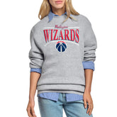 Washington Wizards Starter Women's Arch Stripe Fleece Crewneck Sweatshirt Gray - NBA