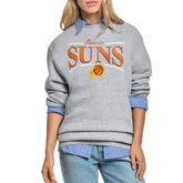 Phoenix Suns Starter Women's Arch Stripe Fleece Crewneck Sweatshirt Gray - NBA