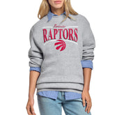 Toronto Raptors Starter Women's Arch Stripe Fleece Crewneck Sweatshirt Gray - NBA