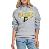 Indiana Pacers Starter Women's Arch Stripe Fleece Crewneck Sweatshirt Gray - NBA