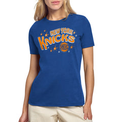 New York Knicks Starter Women's Fireworks T-Shirt Blue - NBA