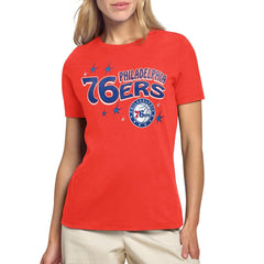 Philadelphia 76ers Starter Women's Fireworks T-Shirt Red - NBA