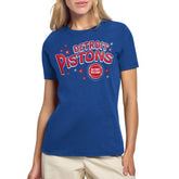 Detroit Pistons Starter Women's Fireworks T-Shirt Blue - NBA