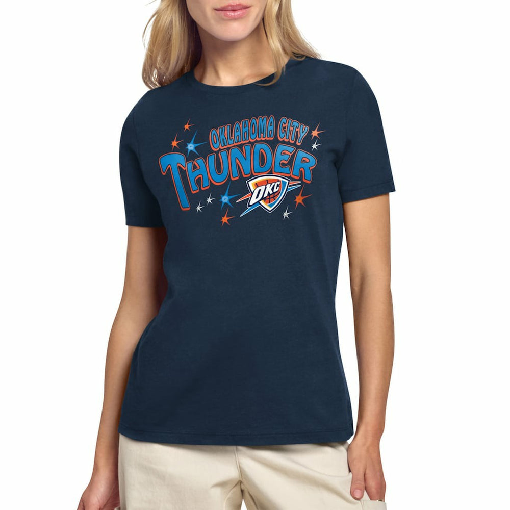 Oklahoma City Thunder Starter Women's Fireworks T-Shirt Navy - NBA