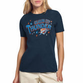 Oklahoma City Thunder Starter Women's Fireworks T-Shirt Navy - NBA