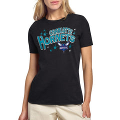 Charlotte Hornets Starter Women's Fireworks T-Shirt Black - NBA