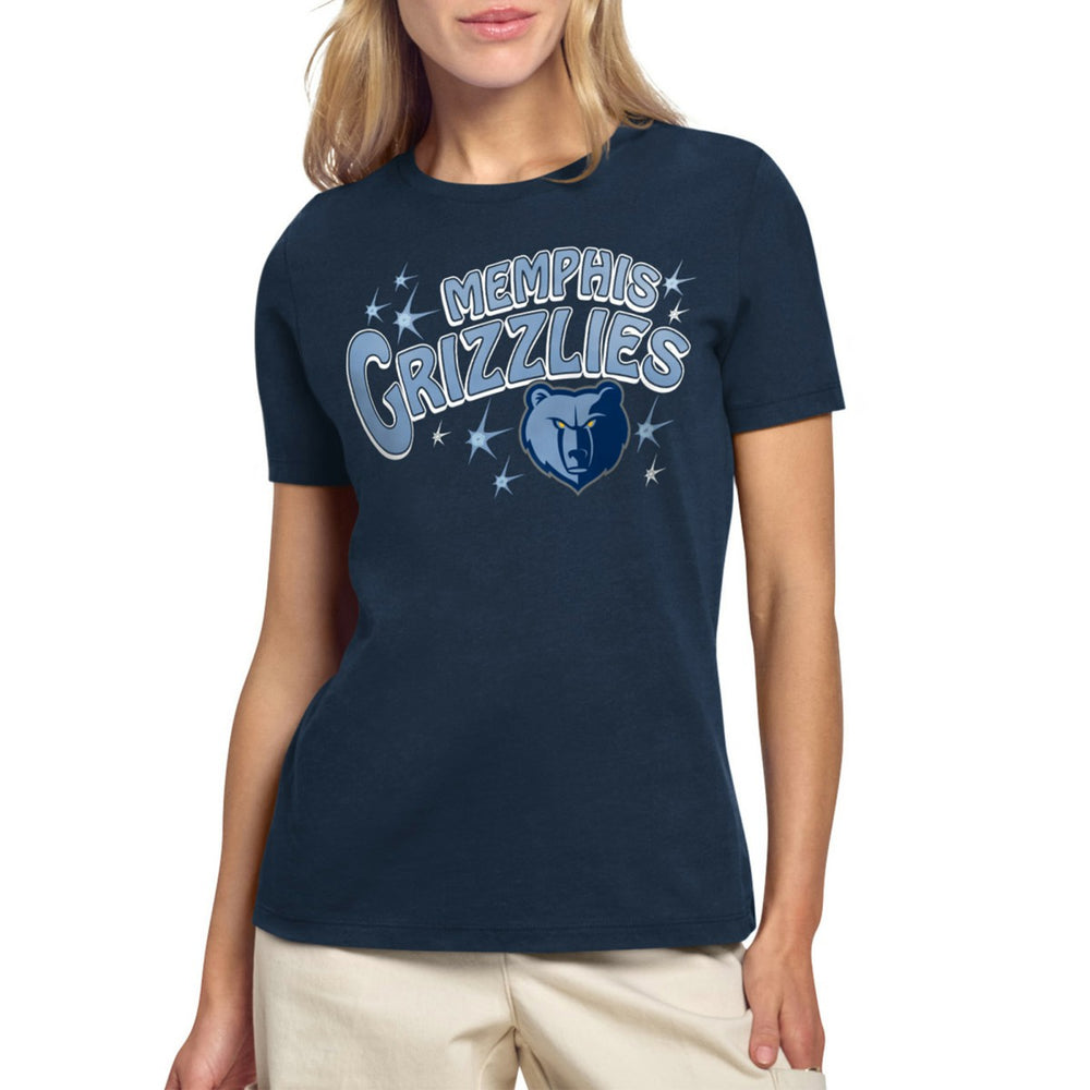 Memphis Grizzlies Starter Women's Fireworks T-Shirt Navy - NBA