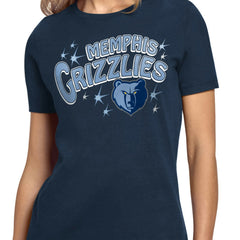 Memphis Grizzlies Starter Women's Fireworks T-Shirt Navy - NBA