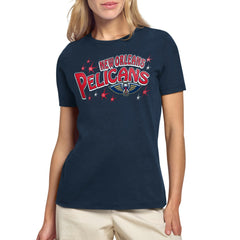 New Orleans Pelicans Starter Women's Fireworks T-Shirt Navy - NBA